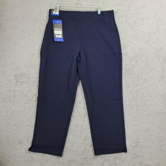 NEW Kirkland Ladies Ankle Women's L Pant Side Seam Zipper 4-Way Stretch - Picture 1 of 7